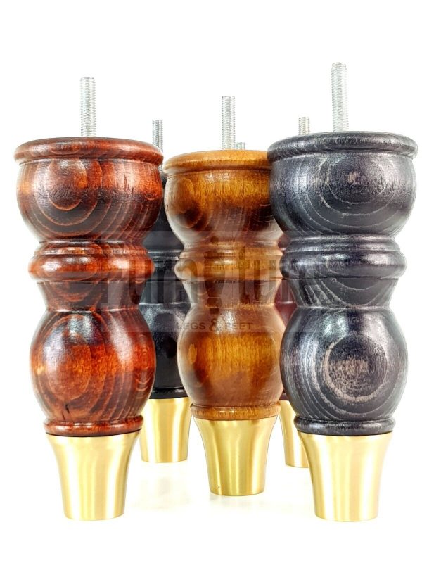 4 Furniture Feet Slipper Cup Replacement Leg Solid Wood Feet M8 Chair Sofa 182mm - Image 5