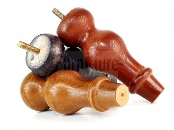 4 Replacement Turned Wood Furniture Sofa Leg M8 Chair Settee Bun Feet 150mm High - Image 7