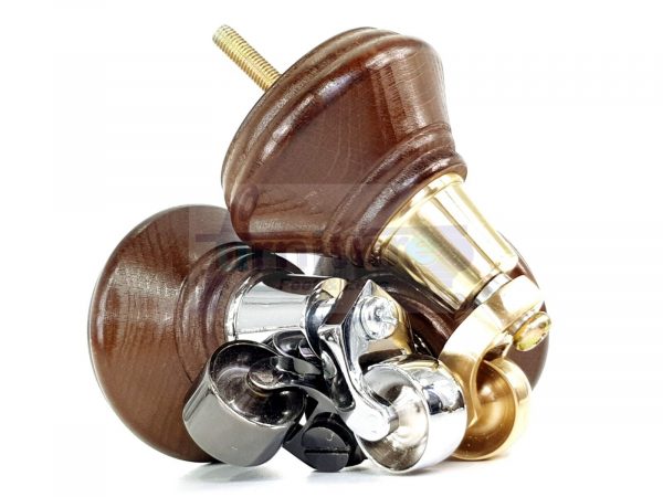 4 Wooden Furniture Sofa Legs M8(8mm) Replacment Chair Feet & Castors 120mm HIGH - Image 5
