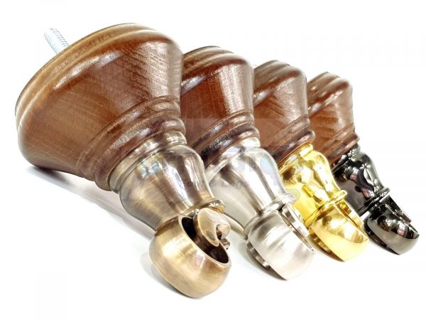 4 Wooden Furniture Sofa Legs M8(8mm) Replacment Chair Feet & Castors 120mm HIGH - Image 7