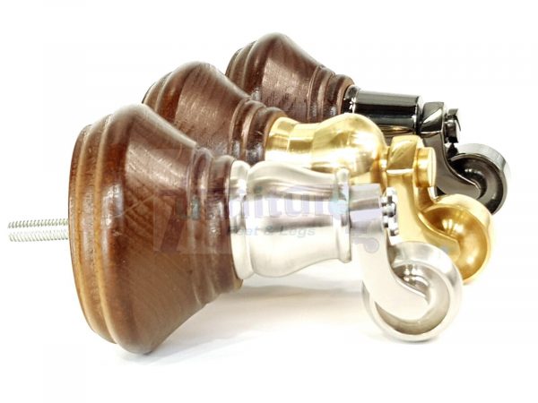4 Wooden Furniture Sofa Legs M8(8mm) Replacment Chair Feet & Castors 120mm HIGH - Image 8