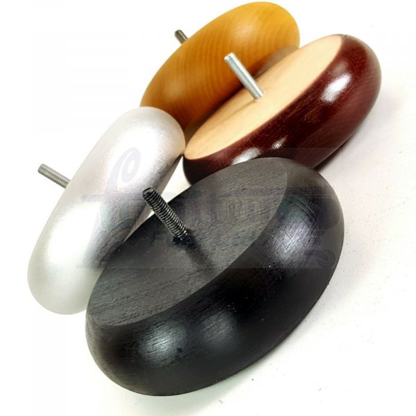 4x BUN WOOD REPLACEMENT FURNITURE CHAIR LEGS M10(10mm) - SETTEE FEET 40mm HIGH - Image 4