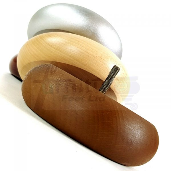 4x BUN WOOD REPLACEMENT FURNITURE CHAIR LEGS M10(10mm) - SETTEE FEET 40mm HIGH - Image 7