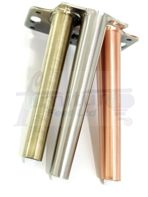 4x METAL FURNITURE LEGS 155mm HIGH SELF-FIXING FEET FOR SOFA CHAIR CABINETS BED - Image 9