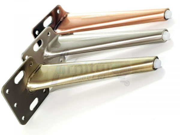 4x METAL FURNITURE LEGS 155mm HIGH SELF-FIXING FEET FOR SOFA CHAIR CABINETS BED - Image 10