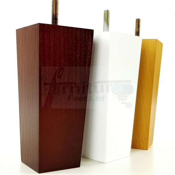4x REPLACEMENT BLOCK WOOD FURNITURE LEGS M8(8mm) CHAIR - SETTEE FEET 150mm HIGH - Image 11