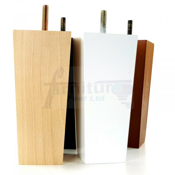 4x REPLACEMENT BLOCK WOOD FURNITURE LEGS M8(8mm) CHAIR - SETTEE FEET 150mm HIGH - Image 12
