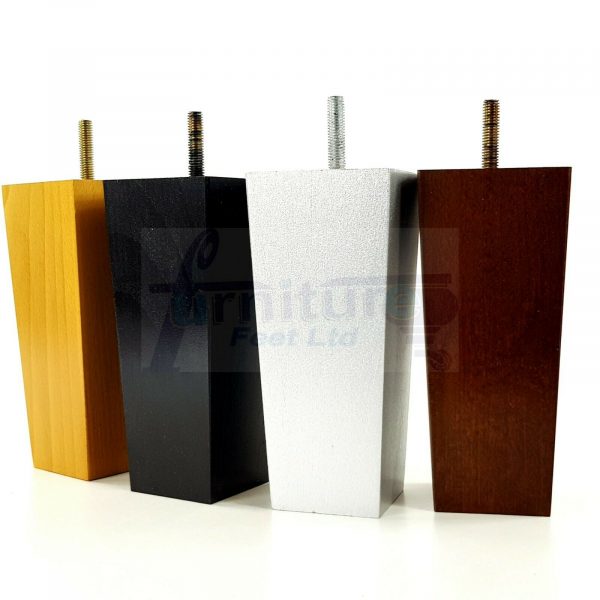 4x REPLACEMENT BLOCK WOOD FURNITURE LEGS M8(8mm) CHAIR - SETTEE FEET 150mm HIGH - Image 5