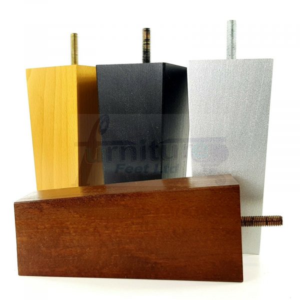 4x REPLACEMENT BLOCK WOOD FURNITURE LEGS M8(8mm) CHAIR - SETTEE FEET 150mm HIGH - Image 6