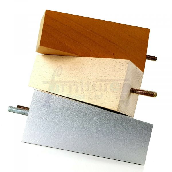 4x REPLACEMENT BLOCK WOOD FURNITURE LEGS M8(8mm) CHAIR - SETTEE FEET 150mm HIGH - Image 8