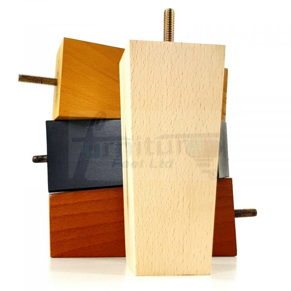 4x REPLACEMENT BLOCK WOOD FURNITURE LEGS M8(8mm) CHAIR - SETTEE FEET 150mm HIGH - Image 9