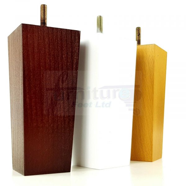 4x REPLACEMENT BLOCK WOOD FURNITURE LEGS M8(8mm) CHAIR - SETTEE FEET 150mm HIGH - Image 10