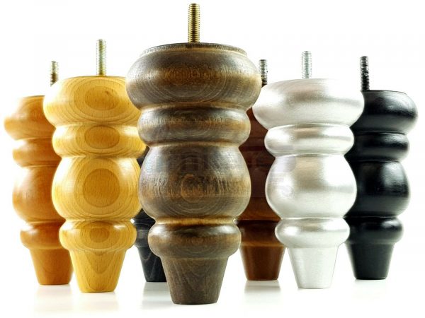 4x REPLACEMENT WOOD FURNITURE SOFA LEGS M10(10mm) CHAIR - SETTEE FEET 155mm HIGH - Image 9