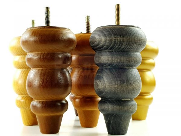 4x REPLACEMENT WOOD FURNITURE SOFA LEGS M10(10mm) CHAIR - SETTEE FEET 155mm HIGH - Image 10