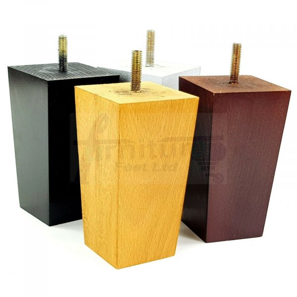 4x REPLACEMENT WOOD FURNITURE SOFA LEGS M8(8mm) CHAIR - SETTEE FEET 120mm HIGH - Image 4