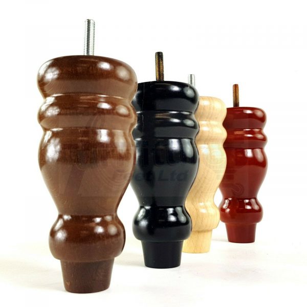 4x REPLACEMENT WOOD FURNITURE SOFA LEGS M8(8mm) CHAIR - SETTEE FEET 155mm HIGH - Image 4