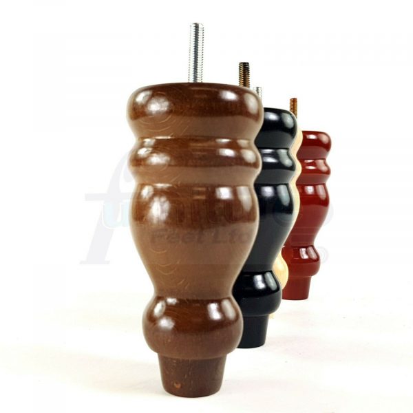 4x REPLACEMENT WOOD FURNITURE SOFA LEGS M8(8mm) CHAIR - SETTEE FEET 155mm HIGH - Image 5