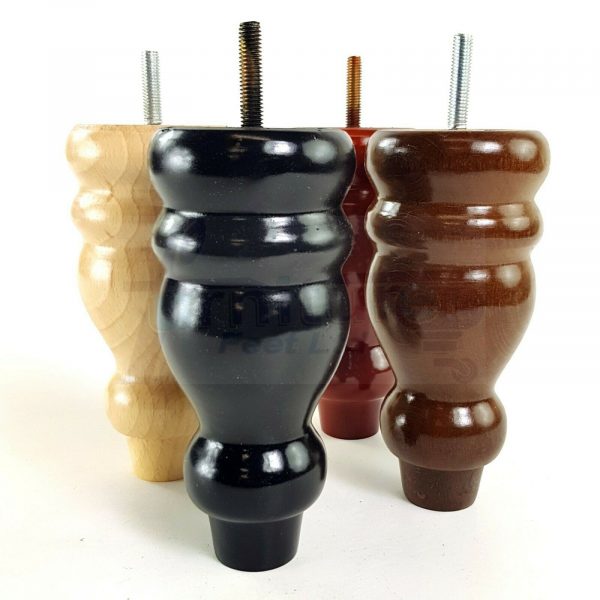 4x REPLACEMENT WOOD FURNITURE SOFA LEGS M8(8mm) CHAIR - SETTEE FEET 155mm HIGH - Image 6