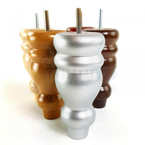 4x REPLACEMENT WOOD FURNITURE SOFA LEGS M8(8mm) CHAIR - SETTEE FEET 155mm HIGH - Image 7