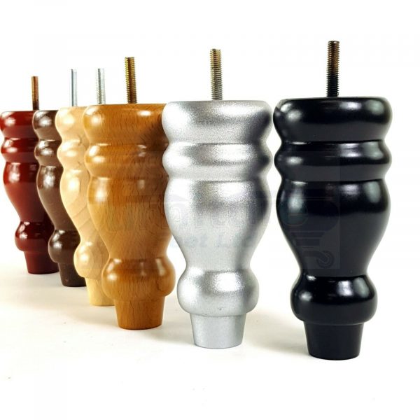 4x REPLACEMENT WOOD FURNITURE SOFA LEGS M8(8mm) CHAIR - SETTEE FEET 155mm HIGH - Image 8
