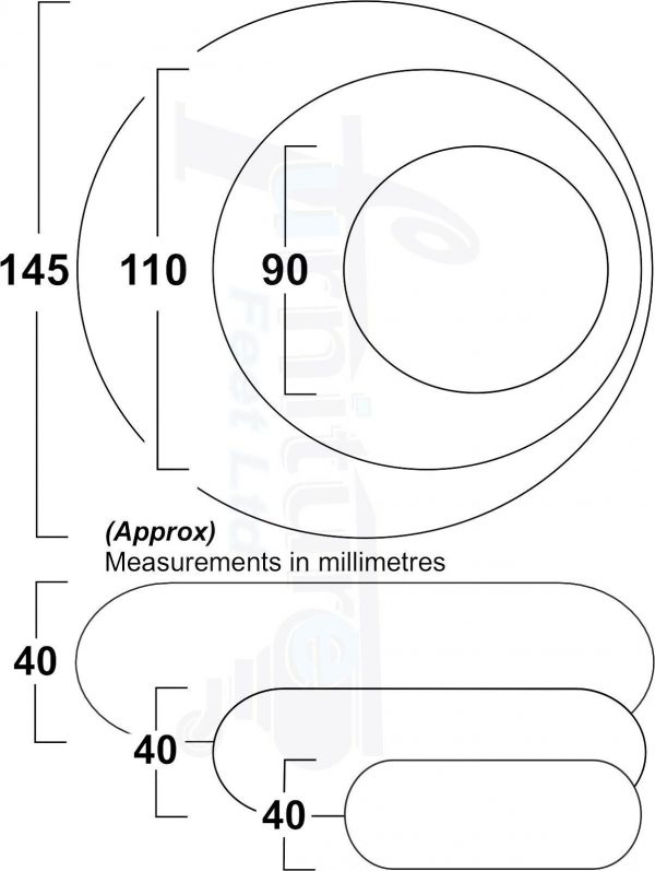 4x ROUND BUN WOODEN SOFA LEGS 40mm High CHAIR REPLACEMENT FURNITURE FEET M8(8mm) - Image 12