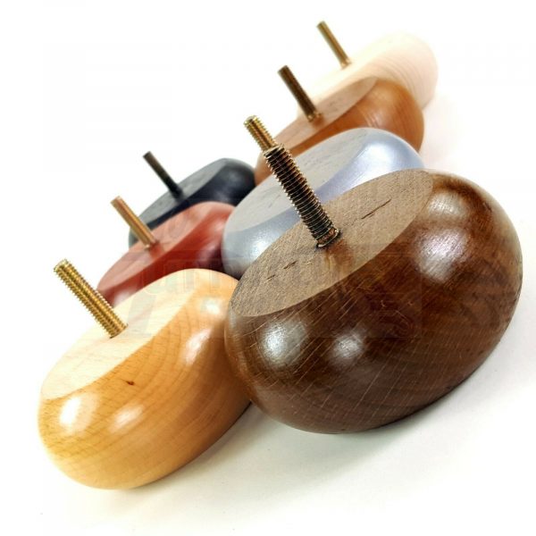 4x ROUND BUN WOODEN SOFA LEGS 40mm High CHAIR REPLACEMENT FURNITURE FEET M8(8mm) - Image 6
