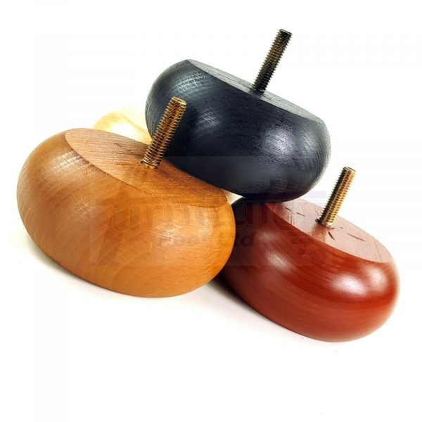 4x ROUND BUN WOODEN SOFA LEGS 40mm High CHAIR REPLACEMENT FURNITURE FEET M8(8mm) - Image 10