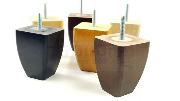 4x SOLID WOOD REPLACEMENT FURNITURE CHAIR LEGS M8(8mm) SETTEE FEET 90mm HIGH - Image 5