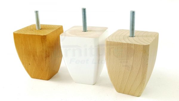 4x SOLID WOOD REPLACEMENT FURNITURE CHAIR LEGS M8(8mm) SETTEE FEET 90mm HIGH - Image 9