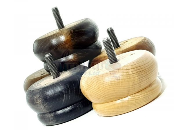 4x SOLID WOODEN FURNITURE LEGS M8(8mm) CHAIR REPLACEMENT BUN FEET 50mm HIGH - Image 11
