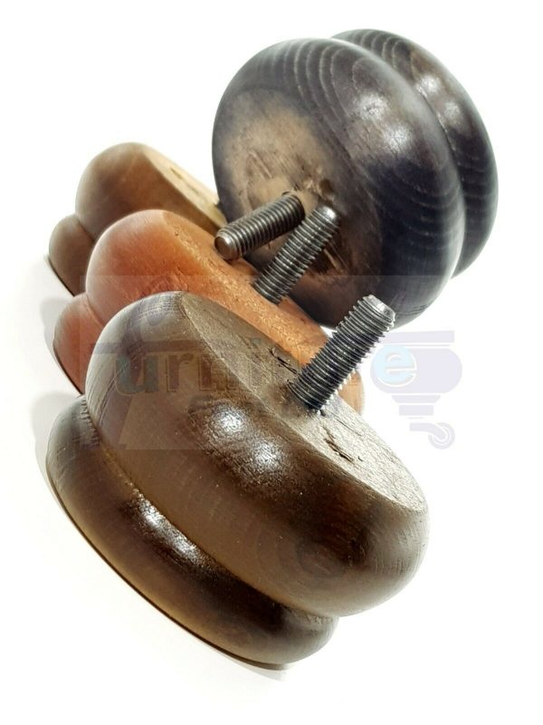 4x SOLID WOODEN FURNITURE LEGS M8(8mm) CHAIR REPLACEMENT BUN FEET 50mm HIGH - Image 6