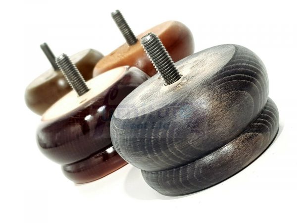4x SOLID WOODEN FURNITURE LEGS M8(8mm) CHAIR REPLACEMENT BUN FEET 50mm HIGH - Image 9