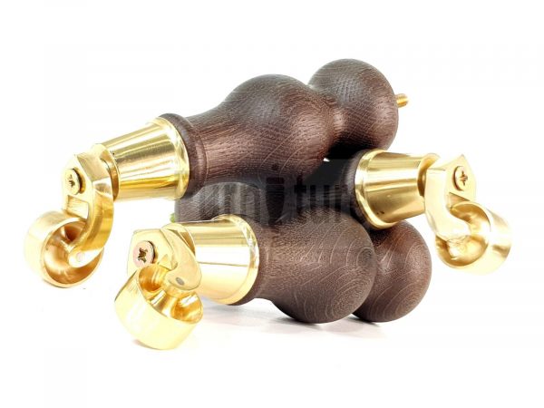 4x Solid Oak Wood Furniture Castor Legs Sofa Settee Chair Replacement Feet 195mm - Image 9