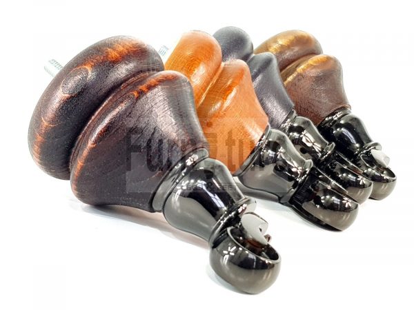 4x Solid Wood Castor Feet M8 Replacement Settee Chair Legs Footstools Sofa 140mm - Image 4
