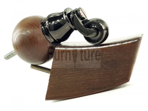 4x Solid Wood Furniture Chair Settee Leg M8 Sofa Feet 2x With Castors 118mm High - Image 8