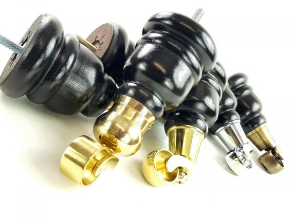 4x TURNED WOODEN CASTOR LEGS 165mm High CHAIR REPLACEMENT FURNITURE FEET M8(8mm) - Image 12