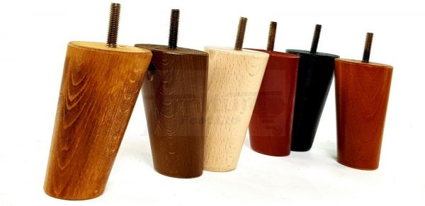 4x WOOD FURNITURE CHAIR LEGS M8(8mm) REPLACEMENT SOFA / SETTEE FEET 100mm HIGH - Image 5