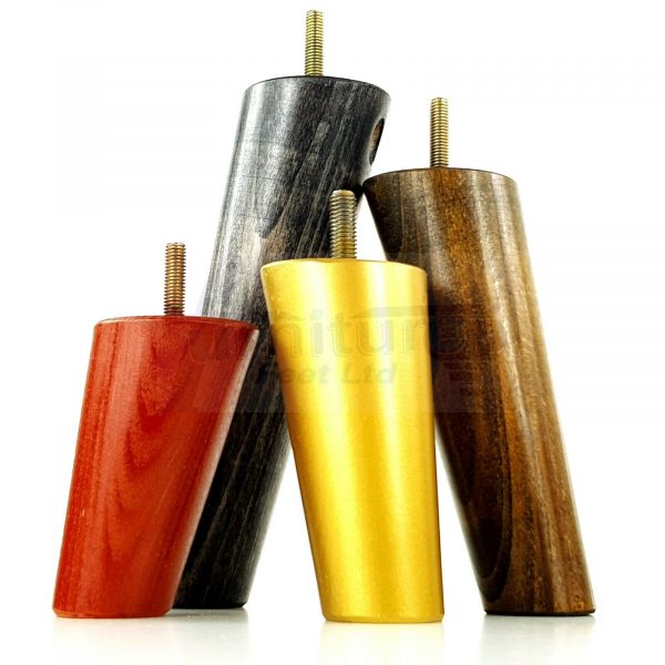 4x WOOD FURNITURE CHAIR LEGS M8(8mm) REPLACEMENT SOFA / SETTEE FEET 100mm HIGH - Image 8