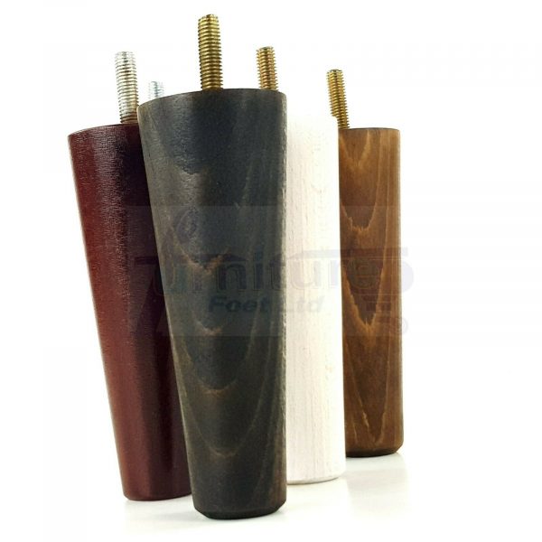 4x WOOD REPLACEMENT FURNITURE CHAIR LEGS M8(8mm) SOFA - SETTEE FEET 125mm HIGH - Image 4