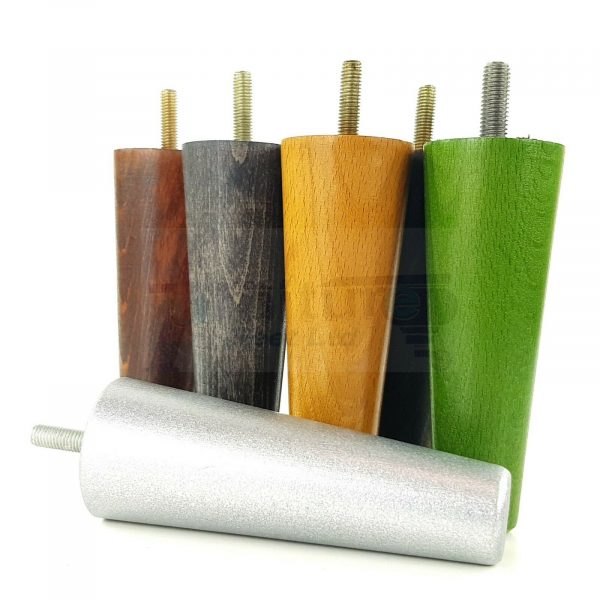 4x WOOD REPLACEMENT FURNITURE CHAIR LEGS M8(8mm) SOFA - SETTEE FEET 125mm HIGH - Image 8