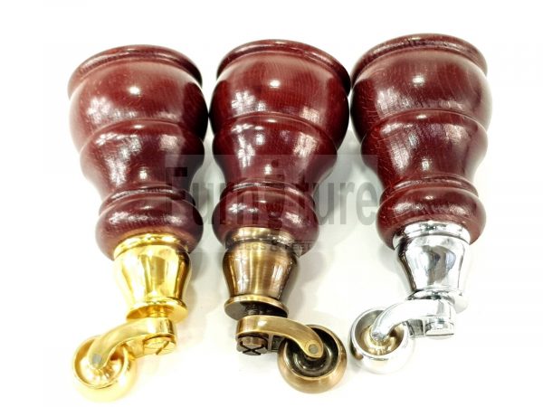 4x Wooden Furniture Sofa Legs M8 Castor Replacment Chair Settee Feet 160mm High - Image 8