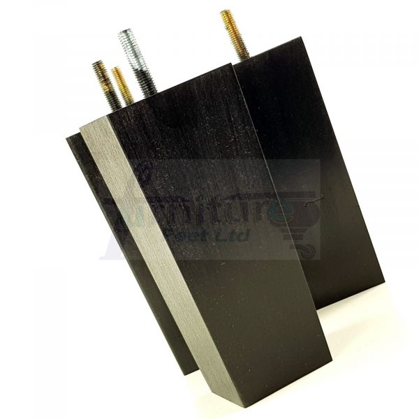 Square Wood Legs Replacement Tapered Furniture Feet 100 - 240mm High M8 Black - Image 5
