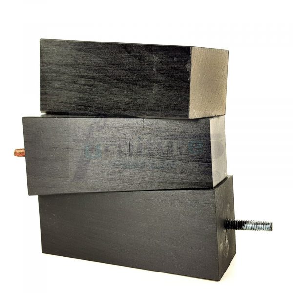 Square Wood Legs Replacement Tapered Furniture Feet 100 - 240mm High M8 Black - Image 6