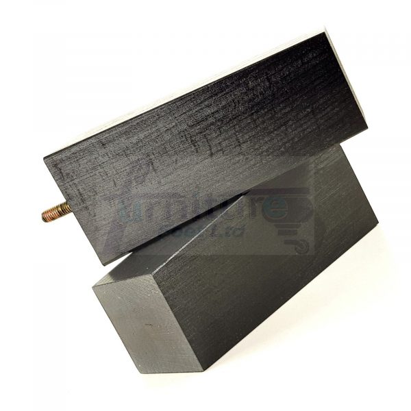 Square Wood Legs Replacement Tapered Furniture Feet 100 - 240mm High M8 Black - Image 8