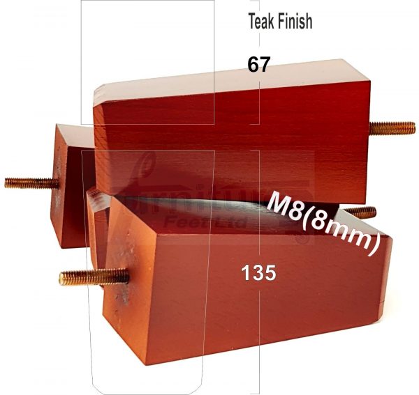 4 Block Wood Sofa Legs 135mm High Replacement Furniture Feet Chairs Cabinets M8 - Image 34