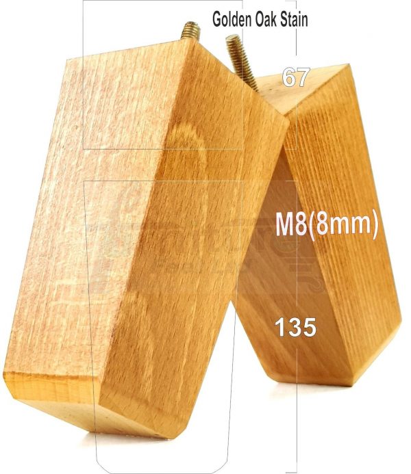 4 Block Wood Sofa Legs 135mm High Replacement Furniture Feet Chairs Cabinets M8 - Image 31