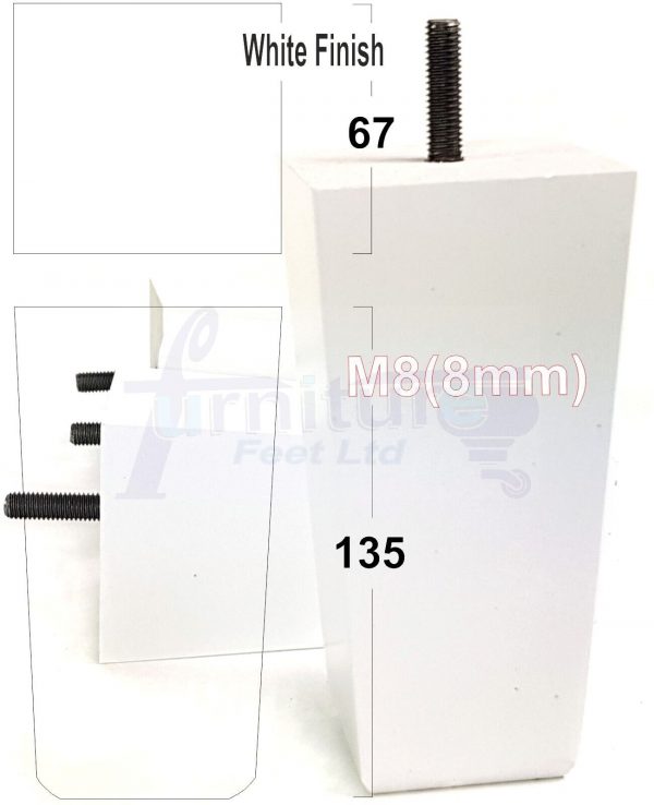 4 Block Wood Sofa Legs 135mm High Replacement Furniture Feet Chairs Cabinets M8 - Image 24