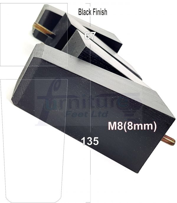4 Block Wood Sofa Legs 135mm High Replacement Furniture Feet Chairs Cabinets M8 - Image 10