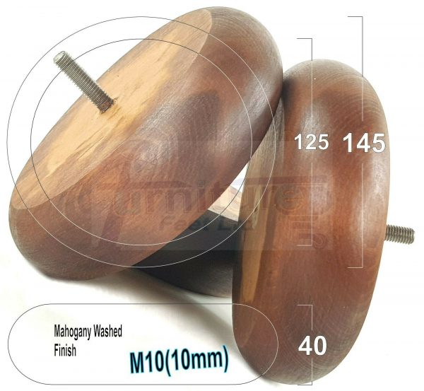 4x BUN WOOD REPLACEMENT FURNITURE CHAIR LEGS M10(10mm) - SETTEE FEET 40mm HIGH - Image 19