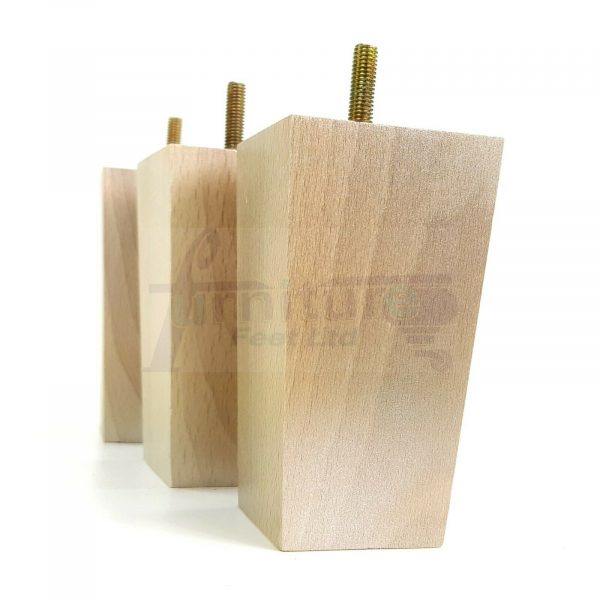 4x REPLACEMENT BLOCK WOOD FURNITURE LEGS M8(8mm) CHAIR - SETTEE FEET 150mm HIGH - Image 17
